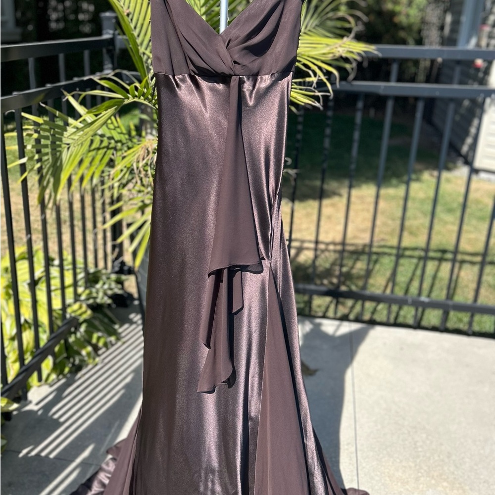 Elegant Brown Evening Gown